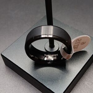 New Tungsten Carbide Black Brushed Wedding Men's Ring Size 9